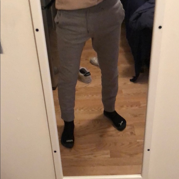 Men’s Plain Gray Sweatpants - Picture 3 of 3